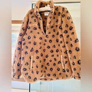 (SOLD) Cheetah print Sherpa